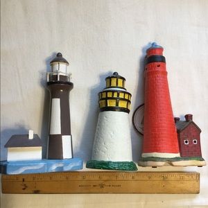 🛳️ Lighthouse Collection  2 Ceramic, 1 Wooden NUC